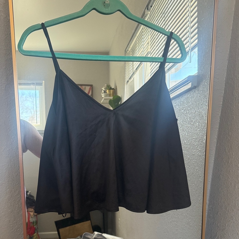 Zara Black V-Neck Spaghetti Strap Camisole